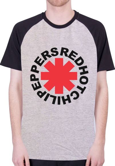 Camiseta Raglan Bandas Red Hot Chili Peppers Algodão