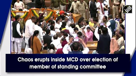 Chaos Erupts Inside Mcd Over Election Of Member Of Standing Committee