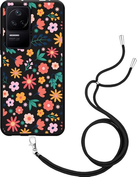 Poco F4 Hoesje Met Koord Zwart Always Have Flowers Designed By Cazy