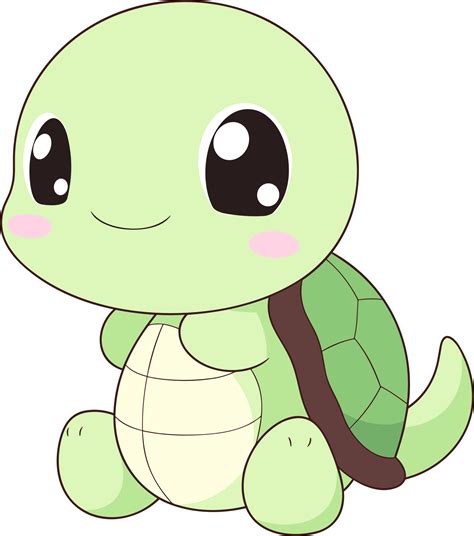 Ai Generated A Decorative Sticker Cute Turtle Light Green Cartoon