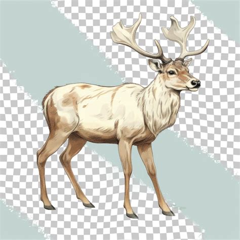 Premium Psd A Deer With Antlers Is Standing On A Transparent