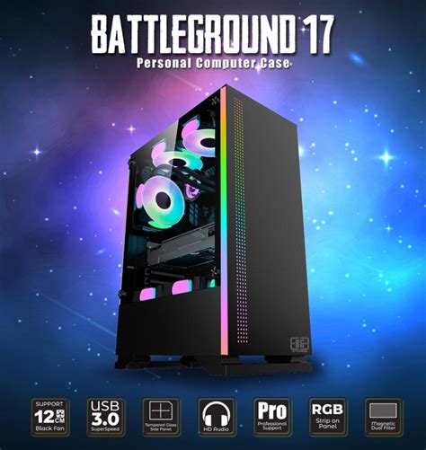 Jual Casing Simbadda Battleground Atx Matx Tempered Glass