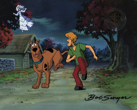 Scooby Doo And The Witchs Ghost Original Production Cel With Matching Drawing Scooby An