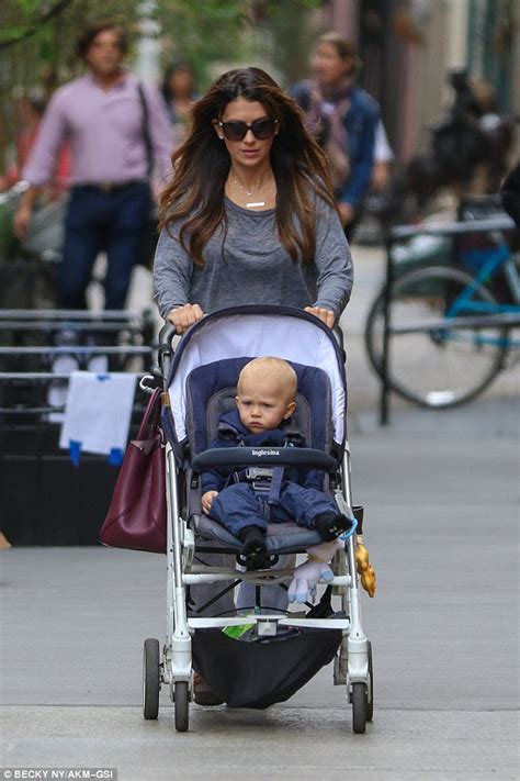 Hilaria Baldwin Takes Son Rafael For A Stroll In New York Before