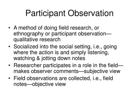 Ppt Participant Observation Powerpoint Presentation Free Download