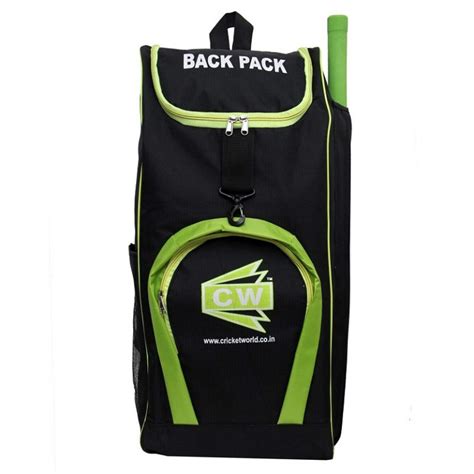 CW BACKPAK BLACK GREEN Sports Cricket kit Bag Kit Bag For Girls Cricket ...