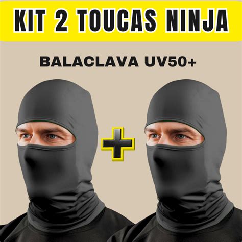 Kit 2 Touca Ninja Balaclava Toca UV 50 Proteção Solar Térmica