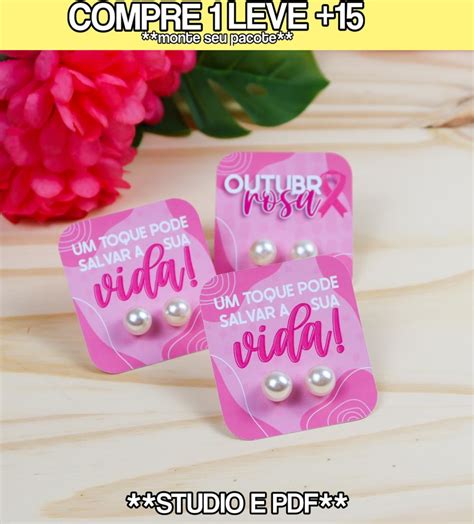 Arquivo De Corte Outubro Rosa Card Brinco St Pdf Elo