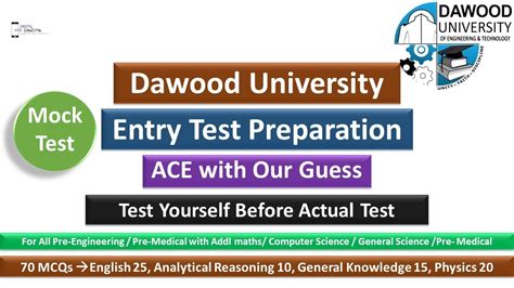 Dawood University Entry Test Preparation Mock Test YouTube