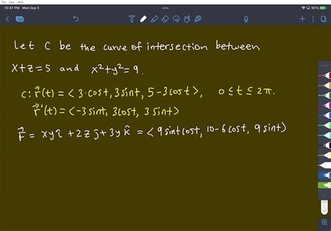 Solved Let C Be The Curve Of Intersection Of The Plane X Z And