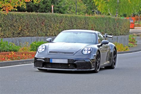 2020 Porsche 911 Gt3 Prototype Shows Production Body Huge Rear Wing