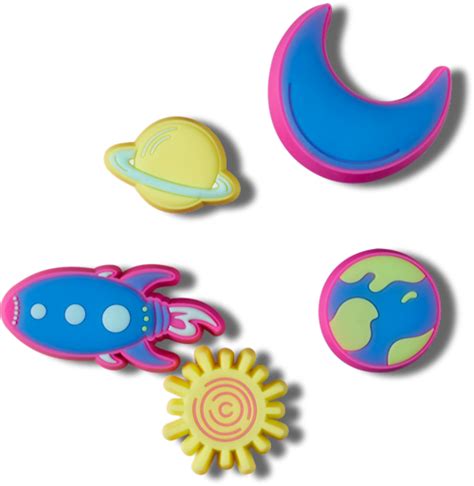 Lights Up Neon Planets 5 Pack Jibbitz™ Charms Crocs