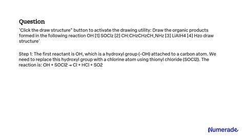 Solved Click The Draw Structure Button To Activate The Drawing