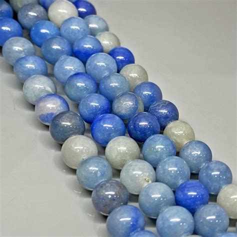 Natural Blue Aventurine 8mm Smooth Round Gemstone Beads Strand 11733