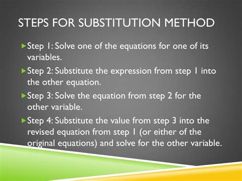 Ppt Lesson 28 Solving System Of Equations By Substitution Powerpoint