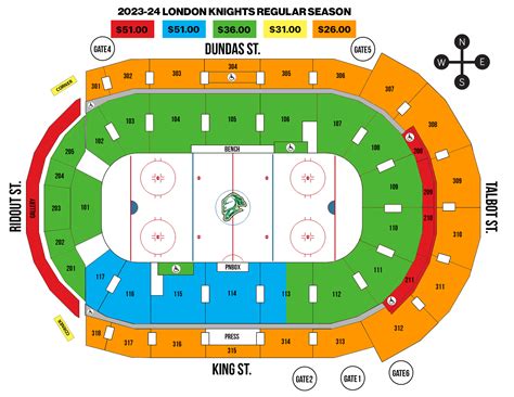 Seating Map London Knights