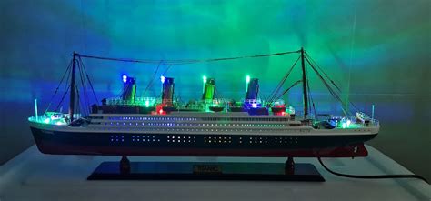 Titanic model ship 23 60cm titanic wooden model ship cruise with light ...