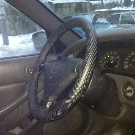 Оплетка на руль со шнуровкой) — Toyota Camry (XV10), 2,2 л, 1995 года ...