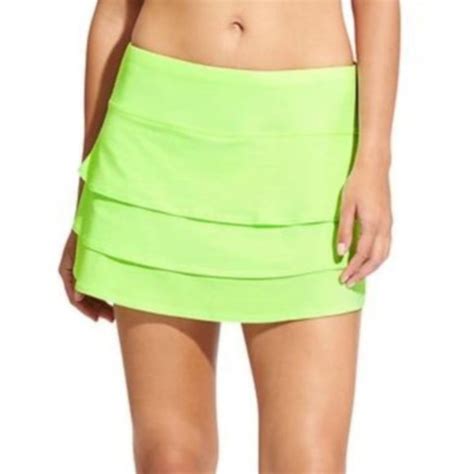 Athleta Skirts Athleta Swagger Tennis Skirt Skort Neon Yellow Green