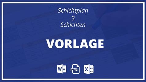 Schichtplan 3 Schichten Vorlage EXCEL WORD PDF