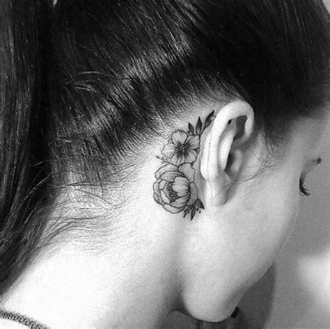 175 Sensuous Inner And Behind The Ear Tattoos