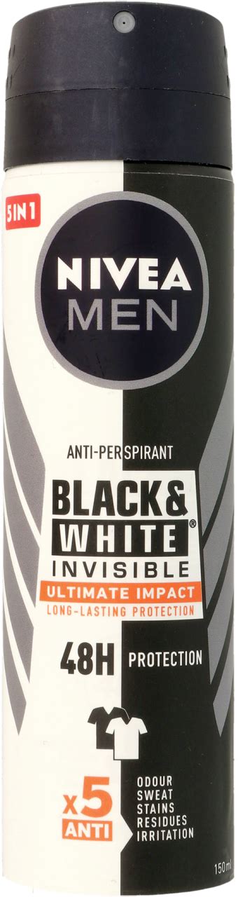 NIVEA MEN Black White Antyperspirant W Spray U 48h Ultimate Impact