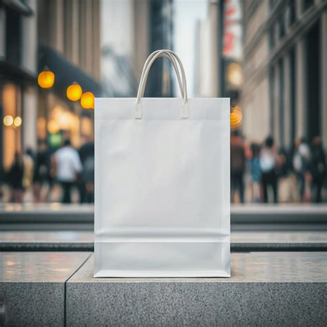 Modelo De Bolsa De Compras Blanca Imagen Premium Generada Con Ia