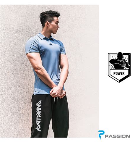 Áo polo thể thao nam A638 Xanh Gym Passion Chuyên quần áo tập gym