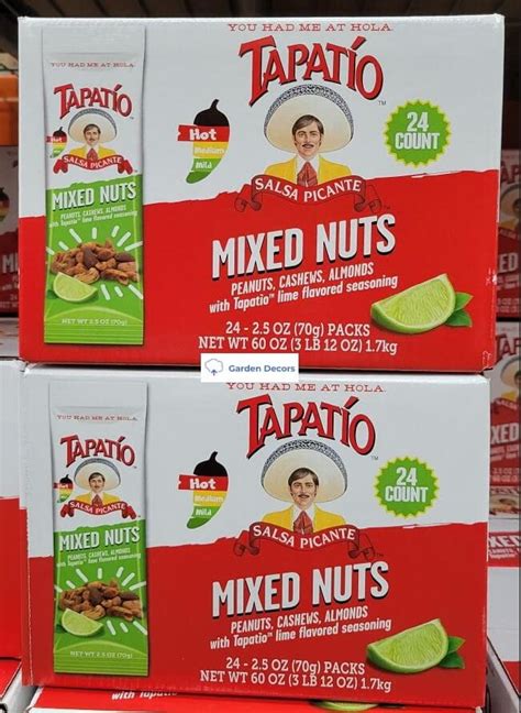 Tapatio Salsa Picante Mixed Nuts Peanuts Cashews Almonds Count Box