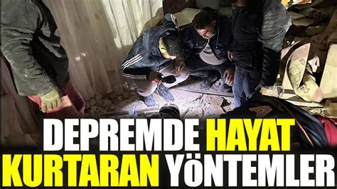 Depremde hayat kurtaran yöntemler