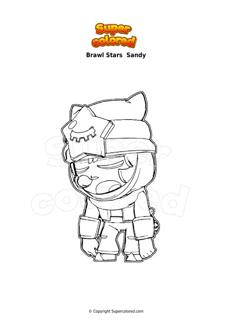 Coloring Page Brawl Stars Sandy