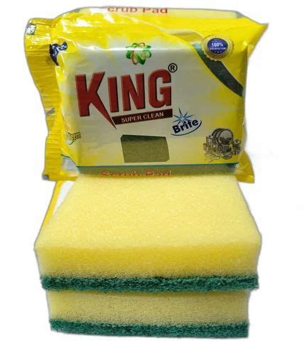 Yellow King Dishwash Sponge Pad, For Kitchen, Packaging Type: Box at Rs ...