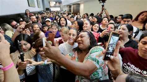 Claudia Sheinbaum Se Re Ne Con Mujeres En Baja California Se Ala Sigue