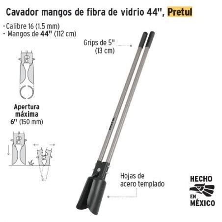 Compra En Linea Cavador Mangos De Fibra De Vidrio 44 PRETUL En