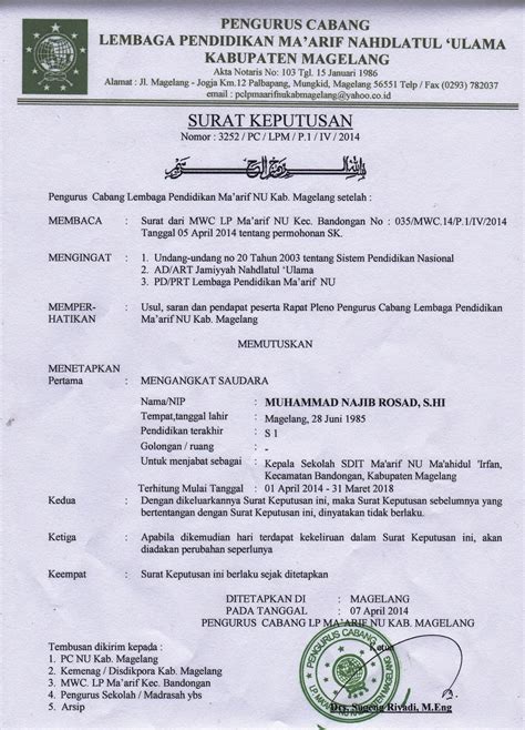 Contoh Kop Surat Yayasan Pendidikan - Gawe CV