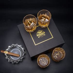 Kanars Whisky Glazen Set Loodvrije Kristallen Whiskey Glas Cadeau