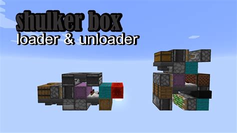 Shulker Box Loader Unloader Minecraft Java Youtube