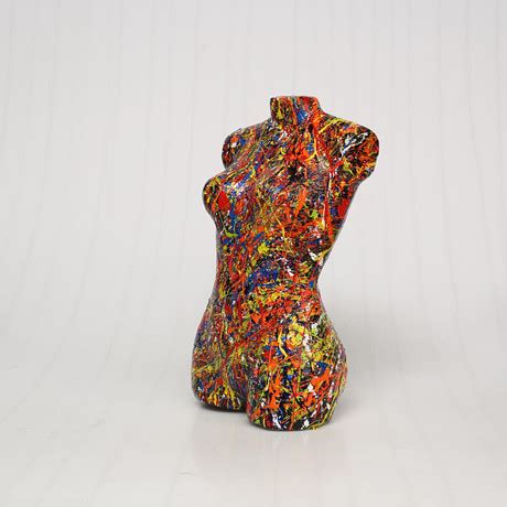 PER OLA ANDERSSON Skulptur papier maché Torso signerad Konst