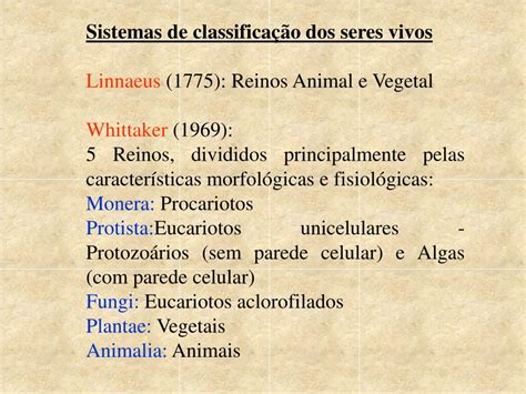 Ppt Classifica O Dos Seres Vivos S Rgio Moraes Powerpoint