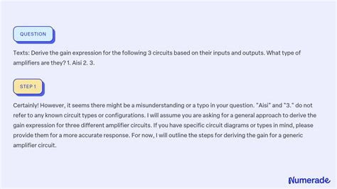 Solved Texts Derive The Gain Expression For The Following Circuits