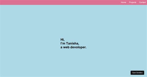 Build A Personal Portfolio Webpage Codesandbox