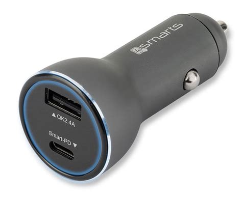 Chargeur Voiture USB C Et USB A 4smarts Fast Charging Lightning