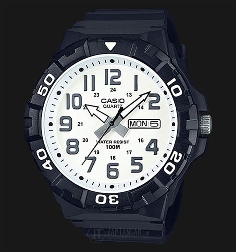 Casio General Mrw H Avdf Water Resistant M White Dial Black