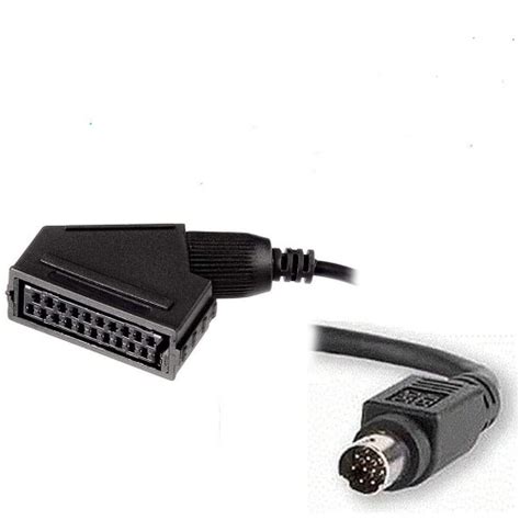 Scart Tv Rgb Female P Cable Lead To Pin Male Mini Din Plug Adapter