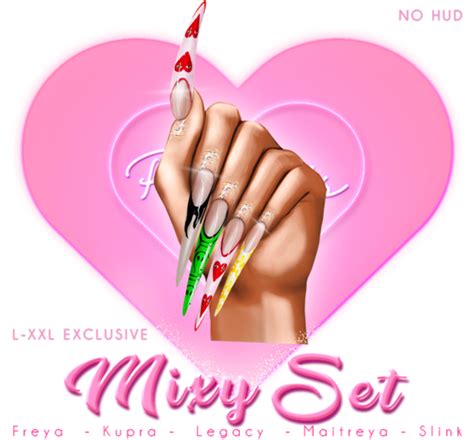 Second Life Marketplace Pinky S Nails Mixy Set Stiletto