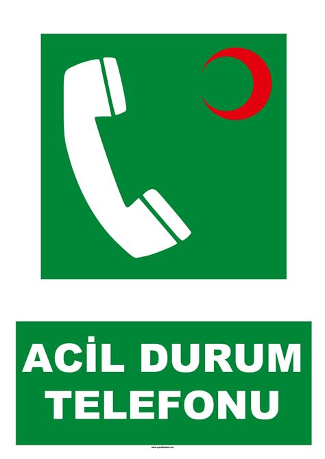 Acil Durum Telefonu Levhası - www.uyaritabelasi.com