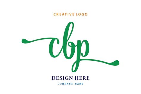 El logotipo de letras cbp es simple fácil de entender y autorizado