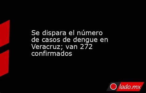 Se Dispara El Número De Casos De Dengue En Veracruz Van 272