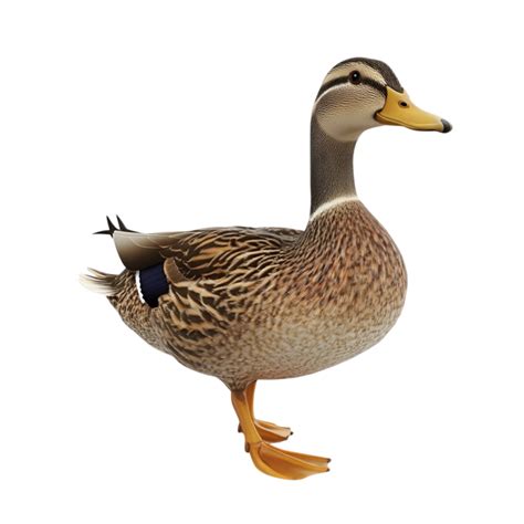 D Female Mallard Duck Ai Generative Png