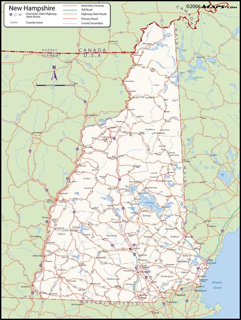 NH Counties Map